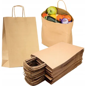 Obraz Papírové tašky Hurtopak 24x11x32 cm 50 kusů