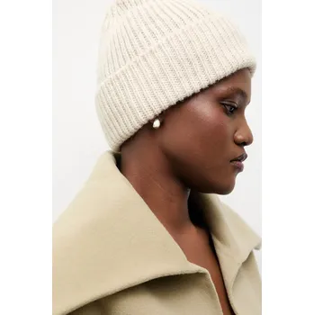 Čepice Čepice s vlnou Answear.LAB béžová barva WA25-CDD001 01X, vel. ONE SIZE