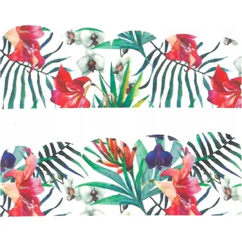 Samolepky na nehty - vodolepky, barevné rostliny, vzor BN-949