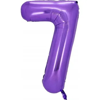 Balónek FIALOVÝ Fóliový Balón 100cm NAROZENINY FIALOVÁ ČÍSLICE 7