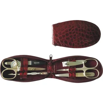 Solingen Manikura kožená 1601 89 barvy vínově červená.