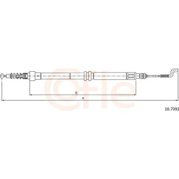 Lanko parkovací brzdy Tažné lanko, parkovací brzda COFLE (10.7392)