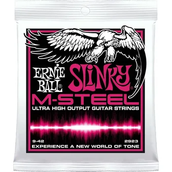 Příslušenství pro strunný nástroj Struny Ernie Ball Slinky M-Steel, tloušťka 9-42