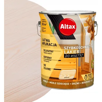Lak na dřevo Altax rychleschnoucí akrylátový lak na interiér 5L bezbarvý polomatný