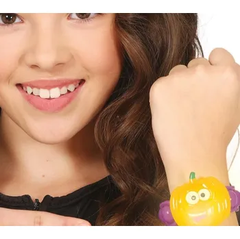 Náramek Svítící bransolotka s lampičkou DÝNĚ se světlem Halloween Bal 18 cm