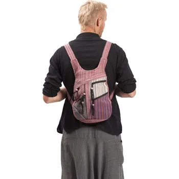 Městský batoh Batoh ETNO multipocket světlý XVII.