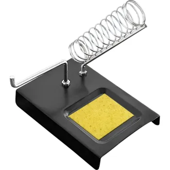 Páječka Stojan na pájku a páječku s kovovým držákem a čisticí houbičkou Podstavec 13 x 6,5 cm Praktické příslušenství pro pájení