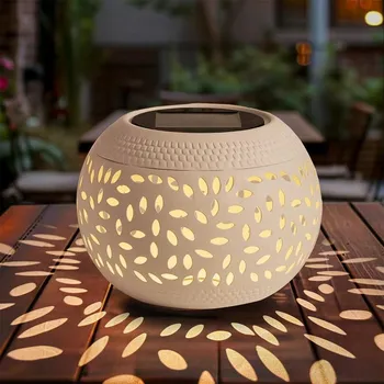 IP kamera SOLÁRNÍ ZAHRADNÍ LAMPA KOVOVÁ PROLAMOVANÁ BÍLÁ 600MAH PRO DŮM BALKON IP44