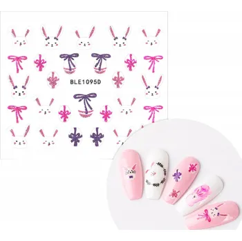 samolepka SAMOLEPKY NA NEHTY samolepící třpytivé velikonoční ozdoby BLE 1095D