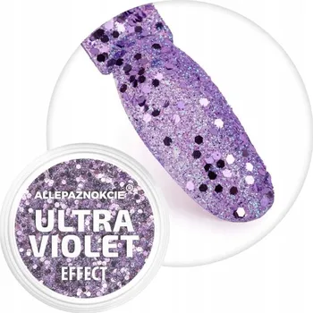 Prášek Ozdoby Na Nechty ALLEPAZNOKCIE 1g Ultraviolet Effect Fialový Č.08