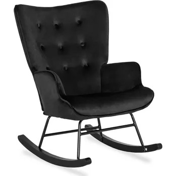 Křeslo JAKS Houpací křeslo ušák Elis černé