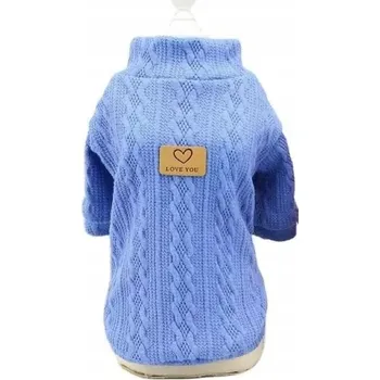 Obleček pro psa Svetr/mikina pro psa Love You - Světle Modrá, 2XL