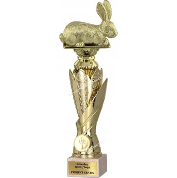Zlatý pohár soška Zemědělství Králík 34 cm + GRAVÍROVÁNÍ DÁREK