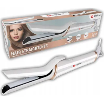 Žehlička na vlasy Žehlička Na Vlasy Keramická ALPINA E-18830 Bílá 25W