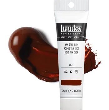 Vodová barva Akrylová barva Liquitex Heavy Body - Van Dyke Red
