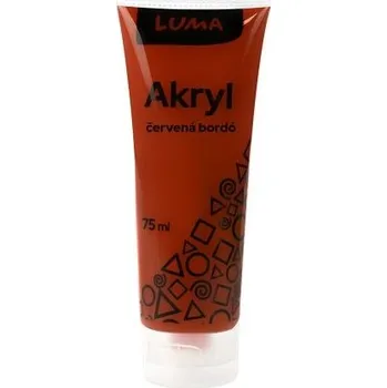 Vodová barva Barva akrylová červená bordó 75ml