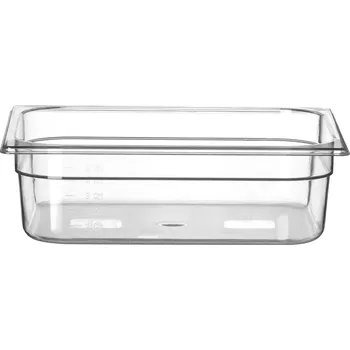 Nádobí Kontejner GN 1/2 polykarbonát, HENDI, Profi Line, GN 1/2, 6,5L, Průhledná, 325x265x(H)100mm