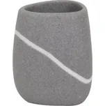 MSV kelímek do koupelny ZEN, šedý, polyresin