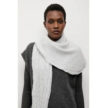 Šála Vlněná šála Answear.LAB dámská, šedá barva, hladká 2506031-032 90X, vel. ONE SIZE