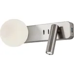 Redo 01-2993 - LED Nástěnné svítidlo OASIS LED/3W/230V+1xG9/10W USB CRI 90 chrom