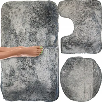 Koupelnová předložka KOUPELNOVÉ PŘEDLOŽKY SADA 3 KUSŮ PROTI SKLUZU SAVÉ DO KOUPELNY A NA WC