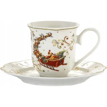 Porcelánové šálky na kávu s podšálkem 2ks K3