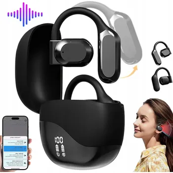 Sluchátka SLUCHÁTKA PŘEKLADAČ JAZYKŮ 144 JAZYKŮ BLUETOOTH 5.4 HIFI ČERNÁ