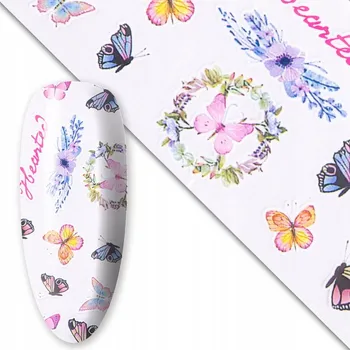 Přenosová Fólie na nehty pro hybridní gely 100 cm Motýli Č. 7