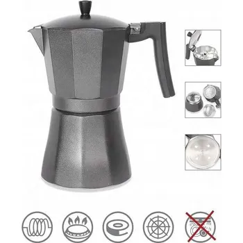 Kávovar Moka konvička na kávu pro 12 šálků, hliníková, na indukci