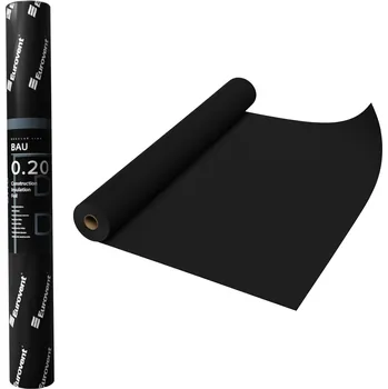 Krycí plachta EUROVENT BAU ČERNÁ SILNÁ FÓLIE IZOLAČNÍ STAVEBNÍ POD POTĚRY 0.2 4x25M