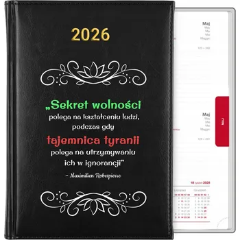 Kalendář Knižkový kalendář 2026 A5 černý