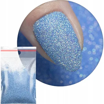Prášek Ozdoby Na Nechty 20g Kosmetický Modrý Jemný Třpyt Č. 95