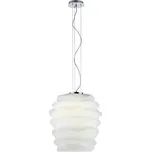 Redo 01-1142 - Lustr na lanku MAGMA 1xE27/42W/230V pr. 38 cm lesklý chrom/bílá