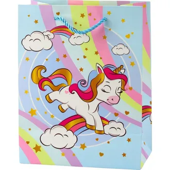Dárková taška Dárková taška pro děti Jednorožec Barevná 23 x 16 x 10 cm
