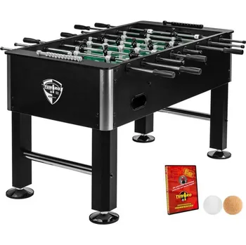 Stolní fotbal Stolní fotbálek poloprofesionální, kovová ložiska, vyztužený, černý, 137x120 cm