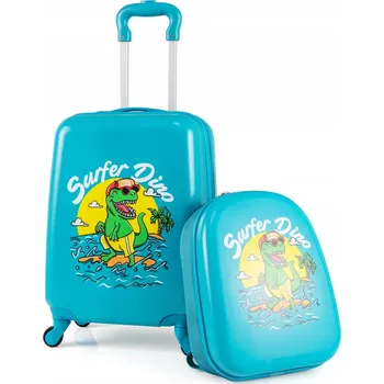 Sada: Kufr pro děti + Batoh Příruční zavazadlo Dinosaurus