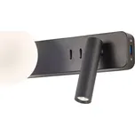 Redo 01-2994 - LED Nástěnné svítidlo OASIS LED/3W/230V+1xG9/10W USB CRI 90 černá