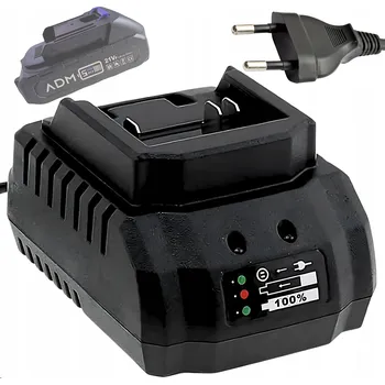 Nabíječka ADM pro 21V akumulátory 2A, rychlé nabíjení Li-ion, univerzální