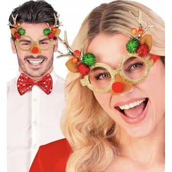 Vánoce BRÝLE SOB SOB VÁNOČNÍ SVÁTEČNÍ OBRUBY ROHY VÁNOCE