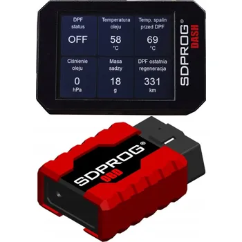 Autodiagnostika SDPROG DASH polský diagnostický tester OBD2, monitor DPF + OBD rozhraní PL