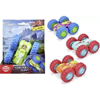 autíčko Auto monster flippy na setrvačník, 10 cm, 4 barvy/druhy