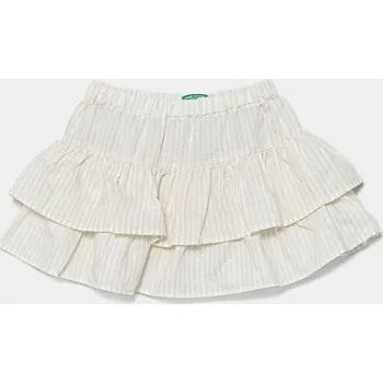 Dívčí sukně Dětská lněná sukně United Colors of Benetton 4Q1NG0010.P.Seasonal béžová 01X, vel. 110