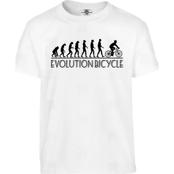 Pánské tričko Tričko Evolution Bicycle Druh: Dětské, Barva: Bílá, Velikost: 134-M