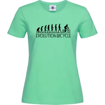 Dámské tričko Tričko Evolution Bicycle Druh: Dámské, Barva: Světle Zelená, Velikost: S
