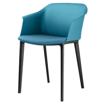 Jednací židle Konferenční křeslo Wave 030-BL (4-nohá nylonová kostra černá, plastový korpus)