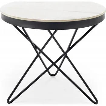 Konferenční stolek Konferenční stolek Halmar Leila 2 kulatý 60 x 60 x 55 cm bílý, černý