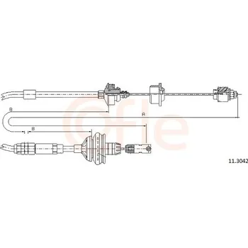 Spojkové lanko Tažné lanko, ovládání spojky COFLE (11.3042)