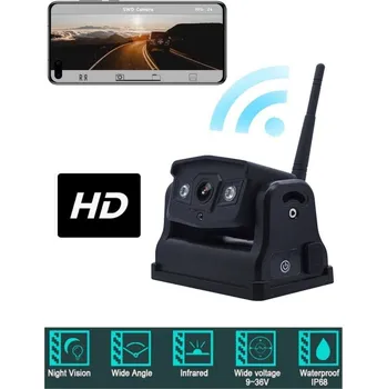 Kamera do auta Wifi couvací kamera na baterii 9600mAh s HD s magnetickým uchycením + 2x IR LED + IP68