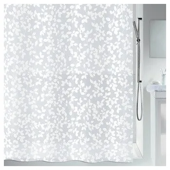 Sprchový závěs Spirella sprchový závěs BLATT, motiv rostlin, šedo-bílý, PEVA, 180 x 200 cm