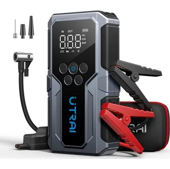 Startovací zdroj Startovací powerbanka do auta 1500A s kompresorem 150PSI LED svítilnou SOS USB rychlonabíjením a powerbankou 12V 55Wh